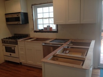 Before Install of Stone Countertops in West Orange, NJ